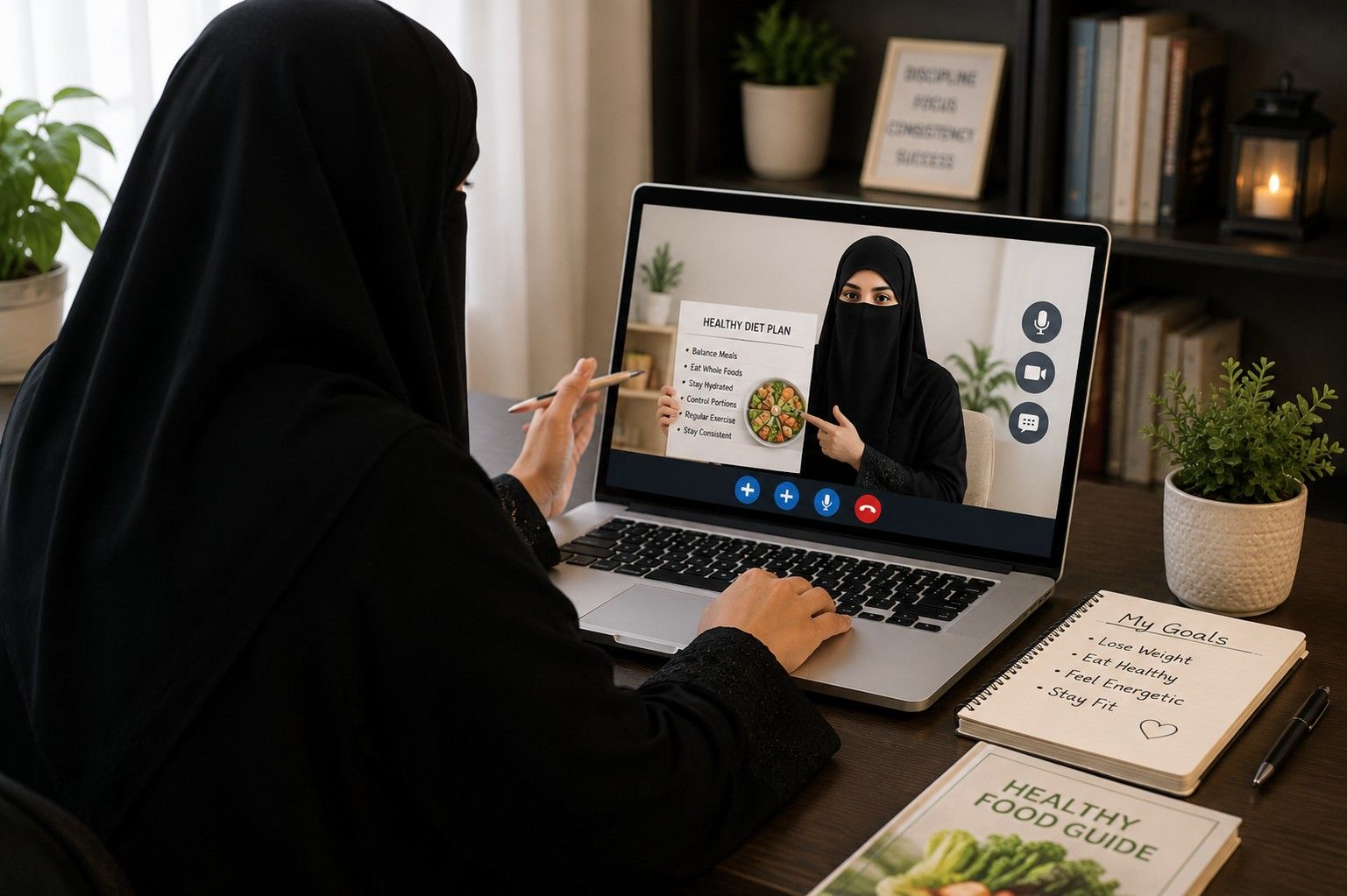 Online fitness coaching session
